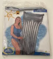VTG The Wet Set Intex Silver Inflatable Pool Float Raft 72”x30" 2001 #59725