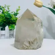 791g Natural Smoky Crystal Quartz Obelisk Wand Point Reiki Tower Healing