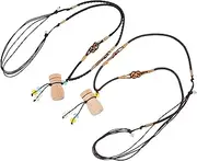 ULDIGI 2Pcs Decorative Essential Oil Bottle Necklaces Elegant Aroma Diffuser Pendants for Versatile Necklaces for Special Occasions Practical Design