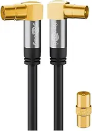 Goobay Antenna Cable (135 dB) (M/F) w/Adapter 5M - Black