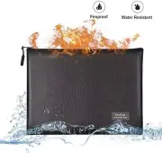 1832℉ Fire Proof money Bag 14.5x11 in. Fireproof Document Pouch Waterproof Safe