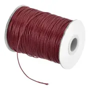 Wine Red 1.2mm Waxed Cord 175 Yard Wax Bead Thread String for Jewelry Make