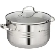 Daniks Tokio Stainless Steel Stock Pot with Glass Lid | Induction 4.5 Quart |...