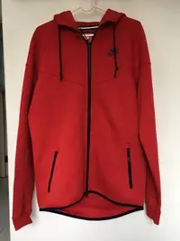 在飛比找Yahoo!奇摩拍賣優惠-全新 Nike Tech Fleece AW77 FZ 紅色