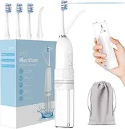 Portable Electric Toothbrush with Water Flosser, 2-in-1 Cordless Waterflosser Teeth Cleaning Kit 2.0, 3+3 Modes, 3 Brush Heads, 1 Jet Tip, IPX7 Waterproof Rechargeable Oral Irrigator for Travel Home