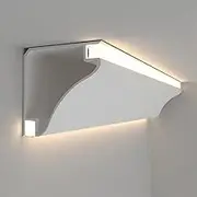 Baseboard Led Lighting Trim, Aluminum Channel Extrusion Profiles, Skirting Line Led Cover Ceiling Indirect Lighting Molding for Hallway Bedroom Living Room(5 Meter/16.4ft)