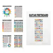 Detailed Chord Practice Sticker for Beginner Guitar and Piano Learners