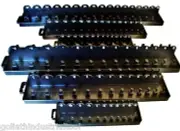 168pc GOLIATH INDUSTRIAL SOCKET TRAY RACK RAIL HOLDERS BLACK/BLACK DEEP SHALLOW