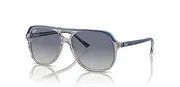 [Ray-Ban] Child Sunglasses Top Dark Blue & Brown & Light Grey Frame, Grey/Blue Lenses, 52MM