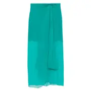 [Alberta Ferretti] Alberta Ferretti Draped Skirt 46 IT GREEN