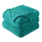 King Size Flannel Fleece Blanket, Super Soft Velvet King ( 90x104 IN ) Teal