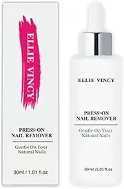 Ellie Vincy Press-On Nail Remover | Gentle, Odor-Free, Acetone-Free, Nail-Friendly Serum for Press-On & Fake Nails | 30ml / 1.01 fl. oz.