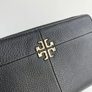 美國百分百【全新真品】TORY BURCH 十字壓紋 皮夾 拉鍊 TB 長夾 手拿包 皮革 女用錢包 logo AK74