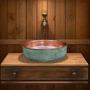 Green Patina copper Moroccan sink hammered , vintage handcrafted copper sink bat