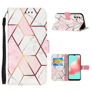 Wallet Stand TPU + PU Leather Splicing Pattern Case with Lanyard for Samsung Galaxy A32 5G