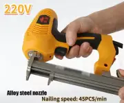 2350W Woodworking Nail Gun & Staple Gun Handheld Electric Stapler Nailer Tool