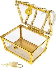 HEALSOPTHY Pirate Treasure Chest Box Vintage Jewelry Storage Organizer for Decorative Keepsake Box for present for Pirate Themed Parties and Home Decor