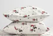 Pottery Barn Mickey Mouse Holiday Percale Pillow cases Standards set of 2 new