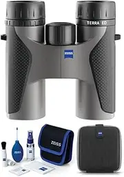 8x32 Terra ED Binoculars (Gray) with Zeiss Lens Cleaning Kit Bundle