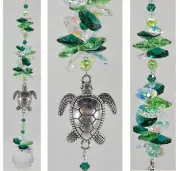 Green Turtle Suncatcher Crystal Sun catcher gift, hanging rainbow suncatchers