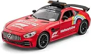 Scale Finished Model Car 1:24 Scale for Benz GTR Sports Car Alloy Diecast Vehicle Pull Back Simulation Model Car Collection Die-cast Vehicle(Red)