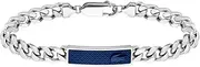 [Lacoste] Men's Set&Match Chain Bracelet, Silver, 190mm