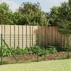 NNEVL Wire Mesh Fence with Spike Anchors Green 0.8x25 m