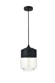 Living District LD2241BK Ashwell 1 Light 5"W Mini Pendant,Black