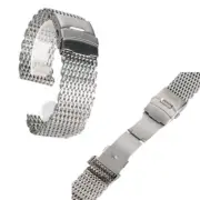 Shark Mesh Watch Band Stainless Steel Heavy Duty Thick 18mm 20mm 22mm 24mm Strap