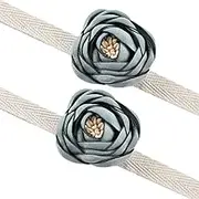 2pcs Flower Curtain tie Rope Floral Curtain tiebacks Magnetic Curtain tiebacks Floral Curtain Buckles Floral Decor Outdoor Decor Curtain Binding Strap Cloth Flowers Grace Fabric