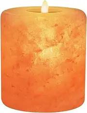 Himalayan Glow Round Cylinder Style Tealight Salt Candles Holder, Pink