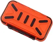 DINHEAROM Fishing Tool Box Compression Resistant Fishing Hook Storage Case with Inserts Double Sided Design High Strength for Tackle Accessories Orange