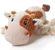 NEW Dog Toys, Dog Plush Toy for Large Breed, Cute Squeaky Dog Toys, Cow