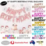 16'' 40cm Happy Birthday Balloon Party Decoration Banner Inflating Foil Bunting