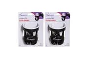 2PK Dreambaby Bottle Sippy Cup Holder w Clamp For Stroller Pram Black White