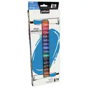 18pc Pebeo Watercolour Paints Set 12ml Creative Art Painting Complete Kit
