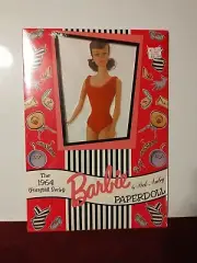 1994 Mattel The 1964 Ponytail Swirl Barbie Paperdoll By Peck Aubry Brand New