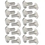 20Pcs M8x18mm Thread T-Slot Bolts Drop-in Hammer Head for 45 Series, Silver