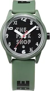Q＆Q SmileSolar(キューアンドキュー スマイルソーラー) Citizen Watch R01A-511VK Queue & Cue Smile Solar, The Park Shop Collaboration Model, Solar, Analog, Water Resistant, Urethane Strap, Boys, Green, green