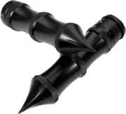 Accutronix Black Knurled Tribal Custom 1" Grips Harley TBW Touring & Softail