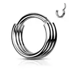 Ring Blue Clicker Piercing 1,2mm Silver Septum Nose Piercing Men's