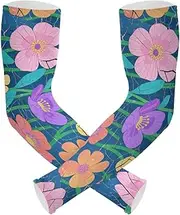 Amooorous Retro Broken Flowers Modern Decor cooling tattoo cover up UV protection cooling sleeves for tattoo cover anti-snag cubre brazos