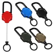 Anti Loss Retractable Keychain with 70cm Nylon Cord and Metal Key Ring