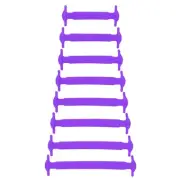 16Pcs No Tie Shoe Laces for Adults, Elastic Flat Tieless Shoelaces, Purple