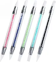 Baluue Silicone Nail Art Engraving Pen Set Dotting Tool for Nail Art Acrylic Rhinestone Handle