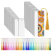 30 Pcs Sublimation Blanks Bookmark, Sublimation Blanks with 30 Pcs Tassels7200