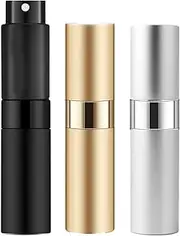 Perfume Travel Refillable Spray Bottle Cologne Atomizer Mini Small Pocket Size Refill Dispenser Portable Sprayer Empty Container 10 ml 3 Pack