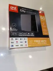 One For All City TV Antenna Amplified HDTV Indoor - 14432