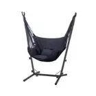 Gardeon Hammock Chair Outdoor Camping Hanging Hammocks with Metal Stand Grey