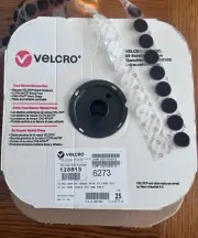 Professional VELCRO® Low Profile Hook & Loop 7/8" Black/Clear Dots Roll 900 Dots